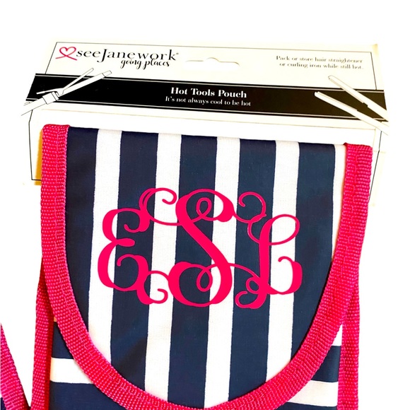 ❤️ NWT See JaneWork flat iron or curling iron pouch. With or without monogr… - Picture 5 of 5